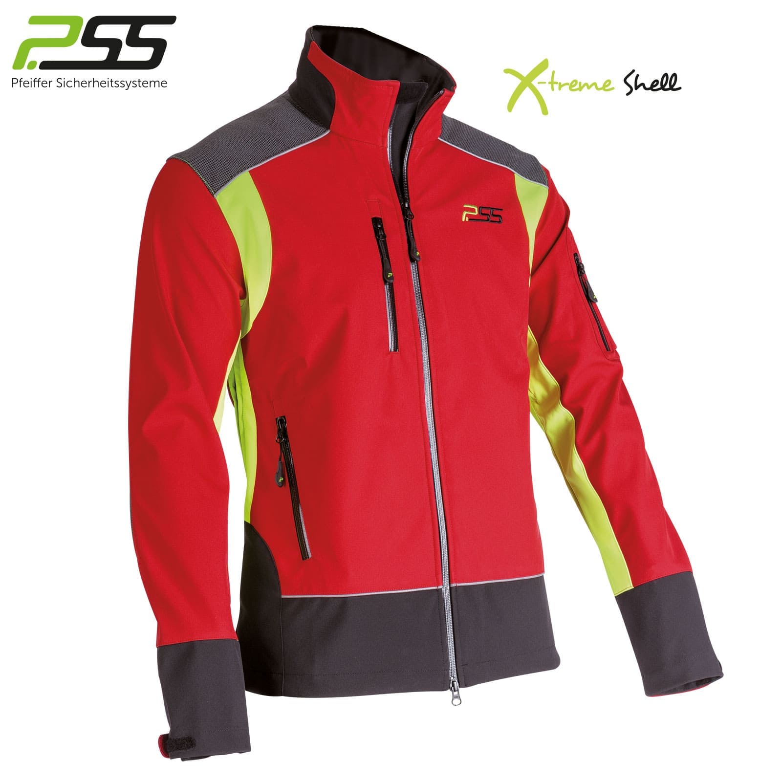 X-treme Shell Softshell Jacke rot/gelb Größe: 2XL