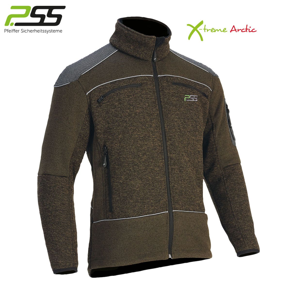 X-treme Arctic Faserstrickjacke grün/melange Größe: XS