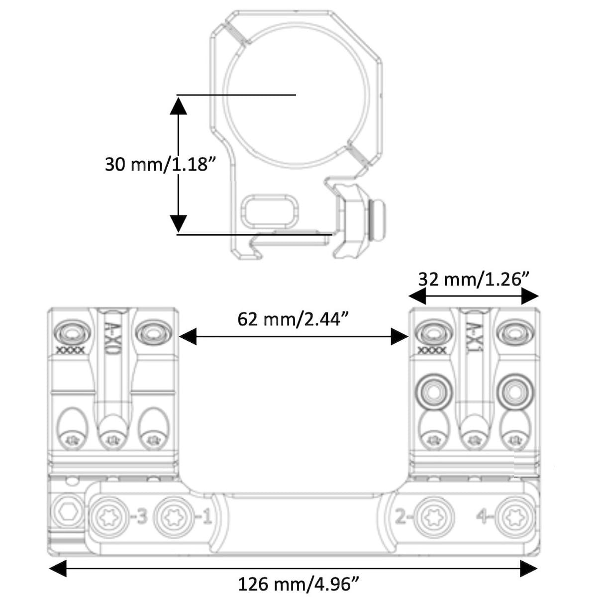 SP-3001 Blockmontage Ø 30 mm Höhe 30,0 mm